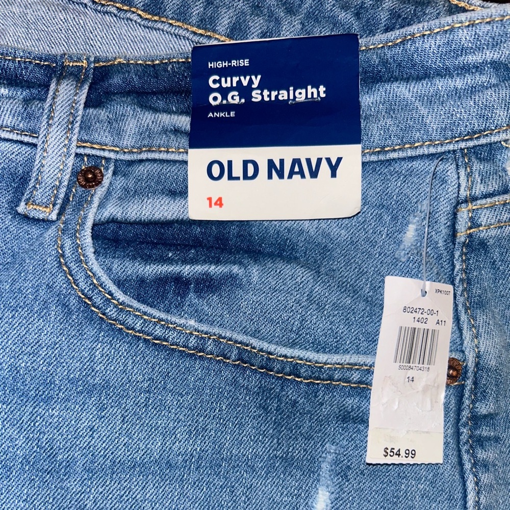 Old Navy Curvy O.G.Straight Ankle Jeans denim size 14